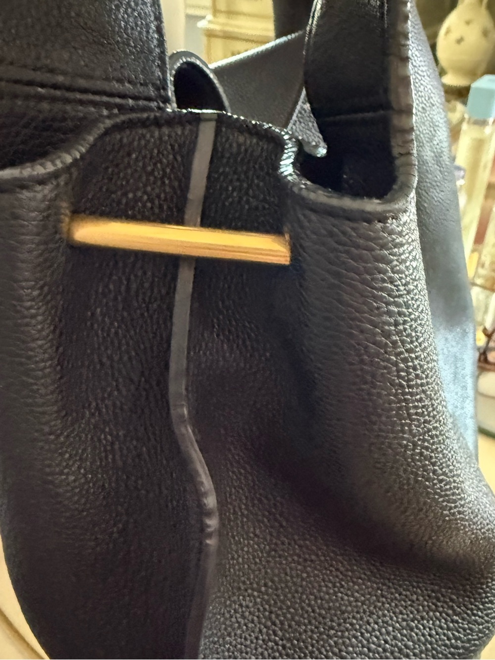 The Row Duplex Large Tote Bag Black Grained Calfskin Leather - Picture 4 of 12